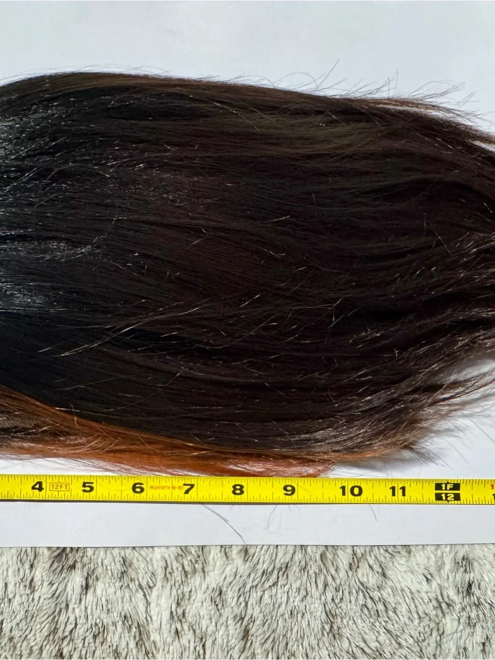 Black Wig with Copper Highlights - Women Hair Extension